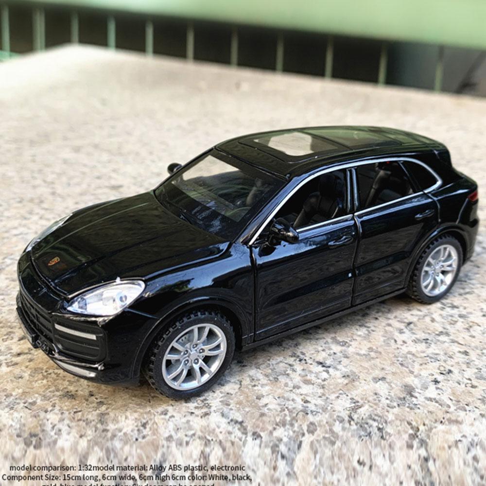 1/32 Scale Cayenne Turbo Macan SUV Metal Diecast Car,Alloy Toys Cars Models Trucks with Light and Sound for Boys Children Kids Off-road Vehicles Hobby