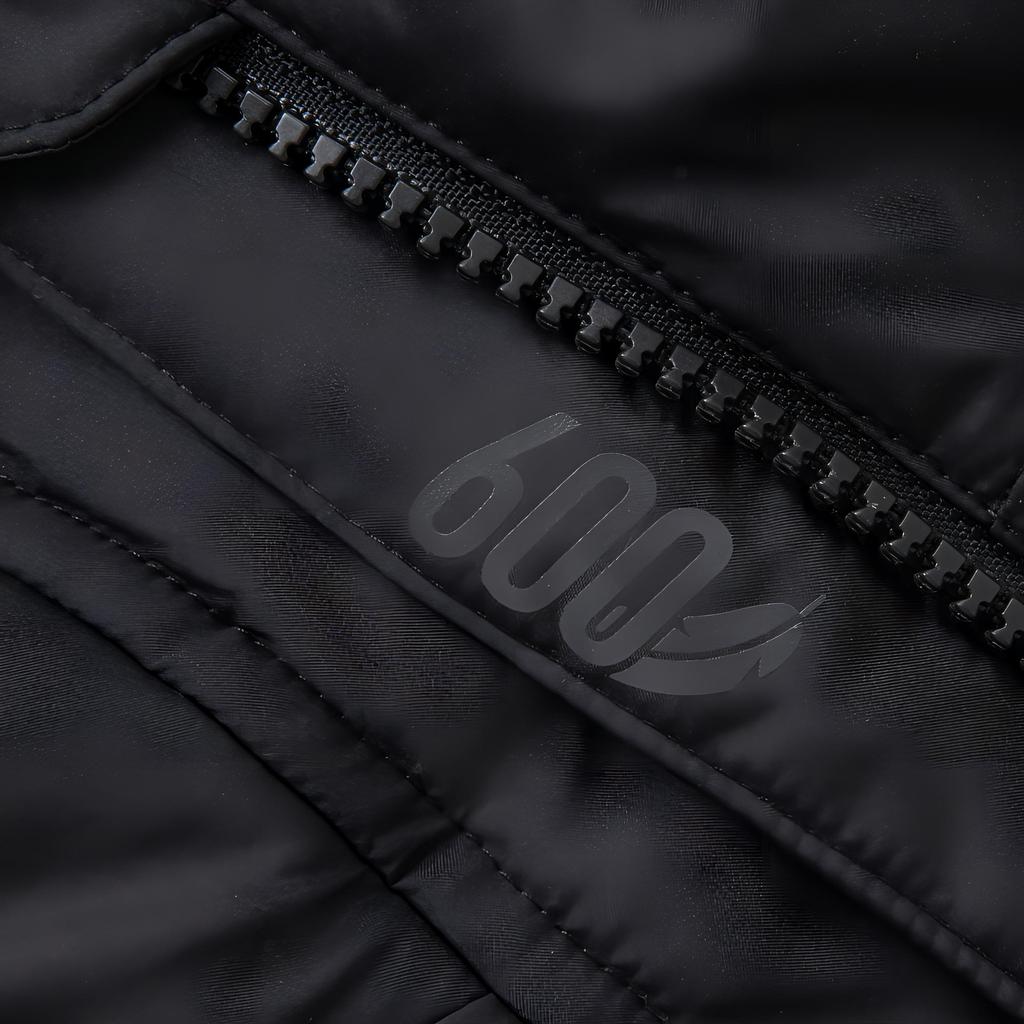 adidas Puffy Long Down Jacket Water-Resistant Warm Sports Casual Hooded Long Sleeve Down Jacket Women Jacket Black JV6197