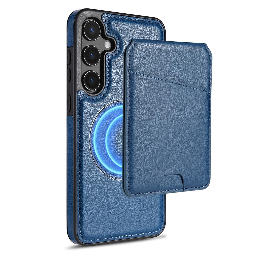 For Samsung Galaxy A15 4G/5G Case Compatible with MagSafe Detachable Card Holder Kickstand Leather Phone Back Cover