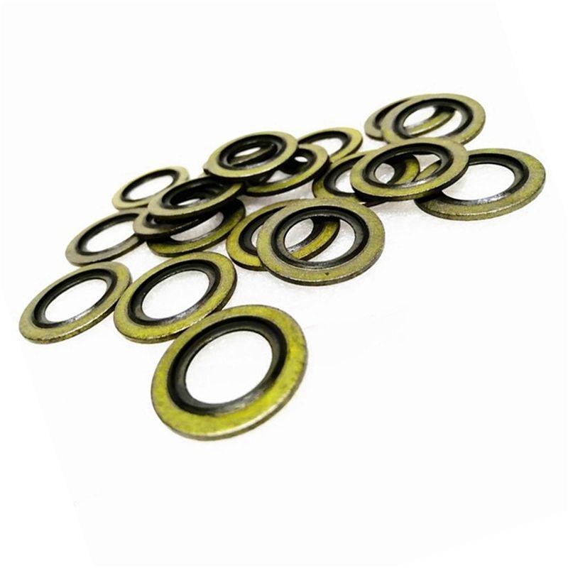 M50K-60PCS Engine Oil Drain Plug Gasket 016393/016454 For Citroen,Toyota,Renault,Fiat,Iveco,Nissan,Opel,Volvo,Mini
