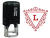Printtoo L Alphabet Swirl Border Triangle Monogram Initial Self Inking Rubber Stamp Office