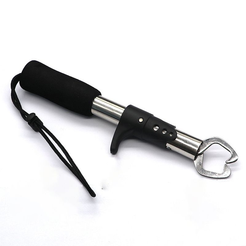 Portable Fishing Gripper Stainless Steel Fish Lip Grip Handle Catch Carp Fishing