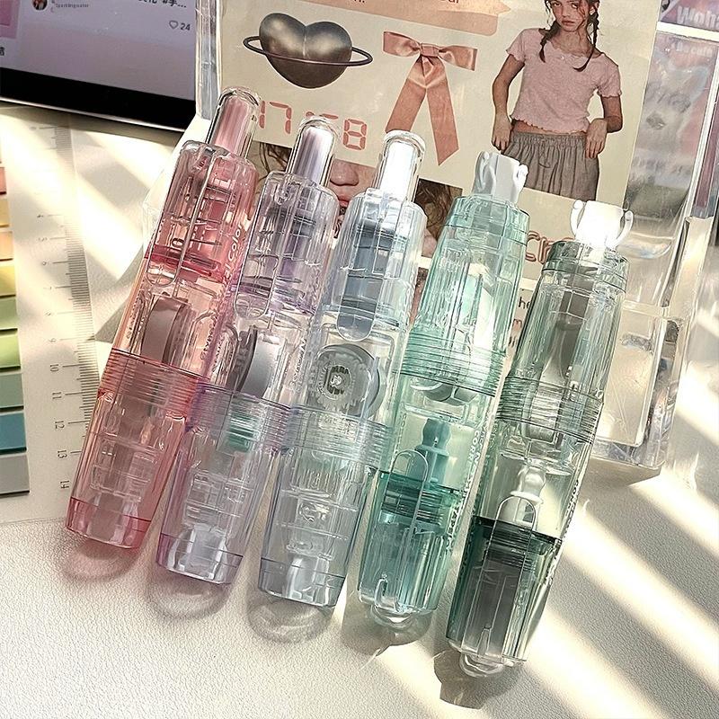 360 Degree Rotating Correction Tape Press Type Refillable White Out Correction Pen Style Replaceable Core Student Corrector