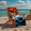Custom Name Ultra-Soft Beach Towel with Tiger Theme,Ideal for Pool - Camping, Diving - Perfect Travel Essential, Vibrant Beach Towel.