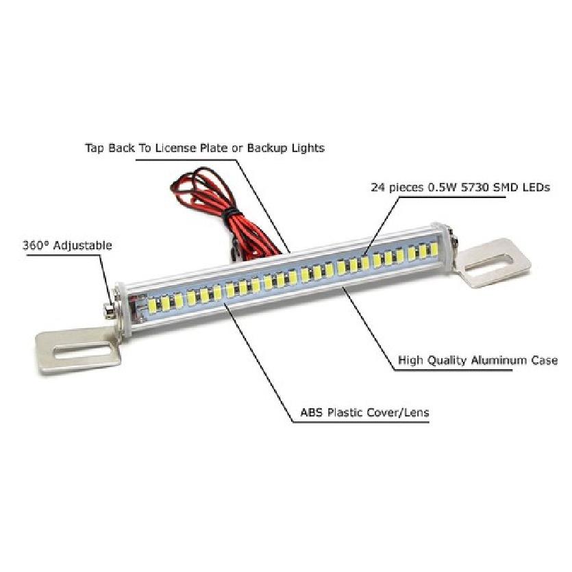 Universal License Plate Mount High Power LED Back Up Light For Car SUV Truck RV