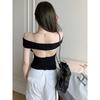 Two-Way Wear Light Back Cut Out Knitting Vest Female Summer Outwear Swing Collar Open Back Pure Desire Sleeveless Short Halter Top