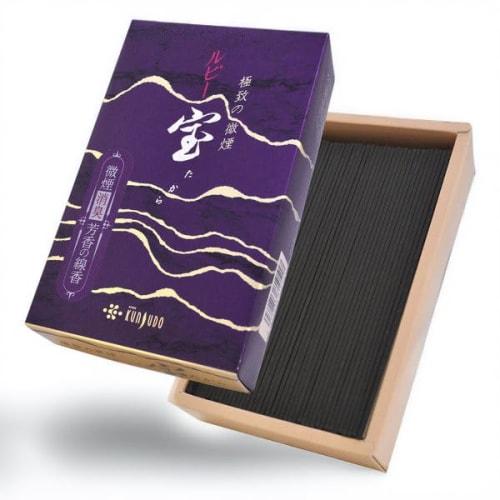 

Ruby Takara Large Rose: Nearly smokeless incense with a refined and gorgeous floral bouquet scent. Deodorizing effect. [Eirakuya, founded in 1820]