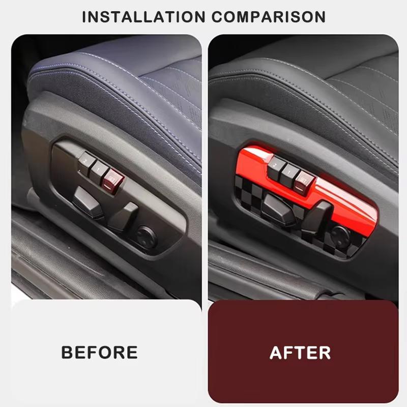 Car Seat Adjustment Button Panel Frame Trim Decoration Sticker Interior Accessories For Mini U25 Countryman Cooper S F65 F66 F67