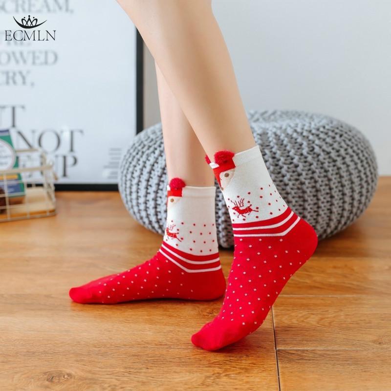 Christmas Socks Ladies Girls Christmas Socks Reindeer Snowflake Socks Xmas Gift for Women