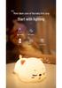 Purring Cat Night Light: Soft Bedside Lamp for Children's Sleep & Bedroom Decor