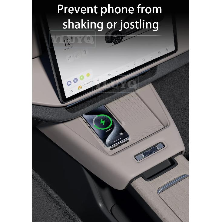 For Volvo 2026 XC70 Car Wireless Charging Pad, Silicone Mat, Full-Cover Anti-Slip Protective Mat, Car Interior Accessory
