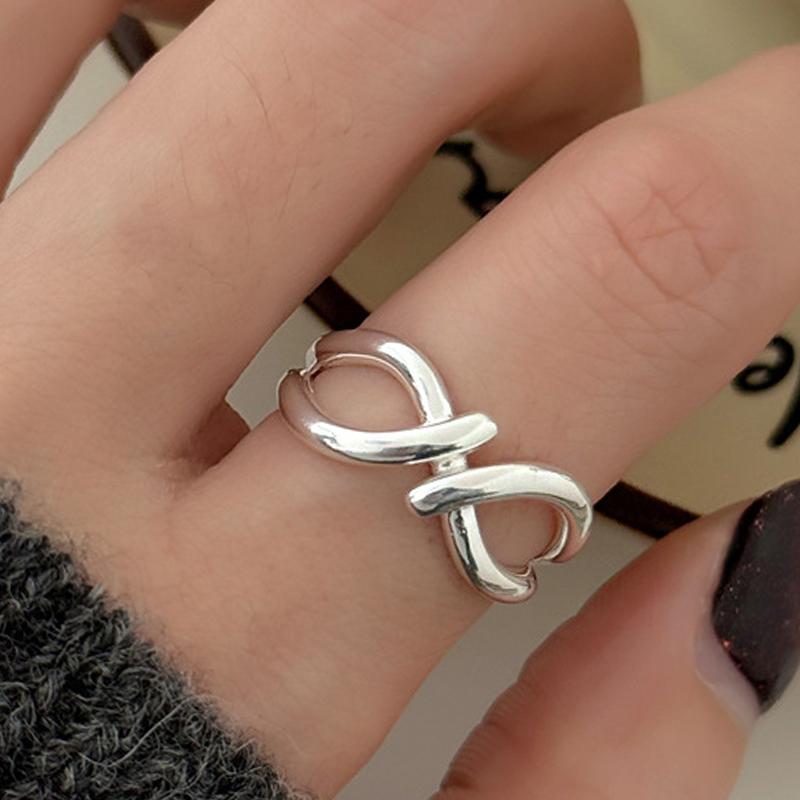PANJBJ Real 925 Silver Retro Round Ring For 2 Rigns Women Chain Vintage Fine Jewelry Minimalist Accessories Gift