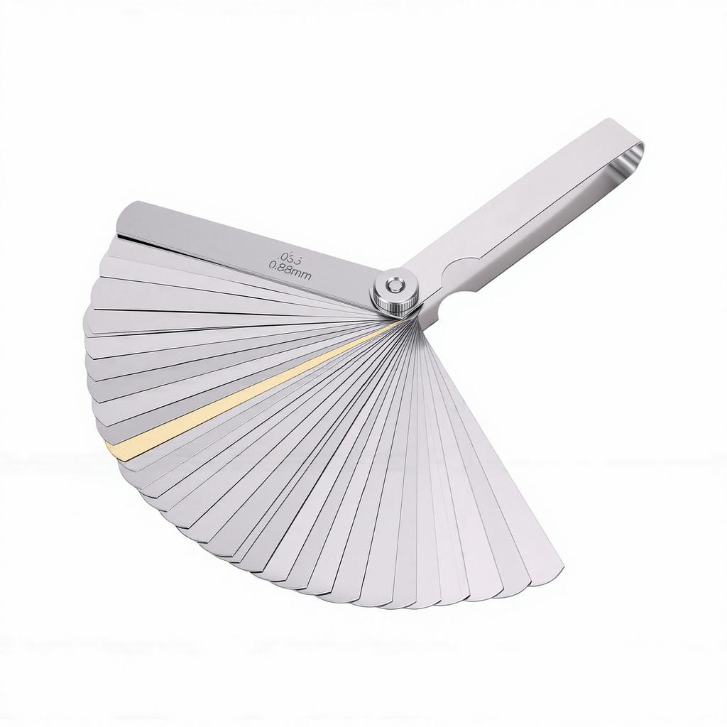 32 Blade Feeler Filler Gauge Stainless Steel Dual Marked Metric and Imperial Gap Measuring Tool