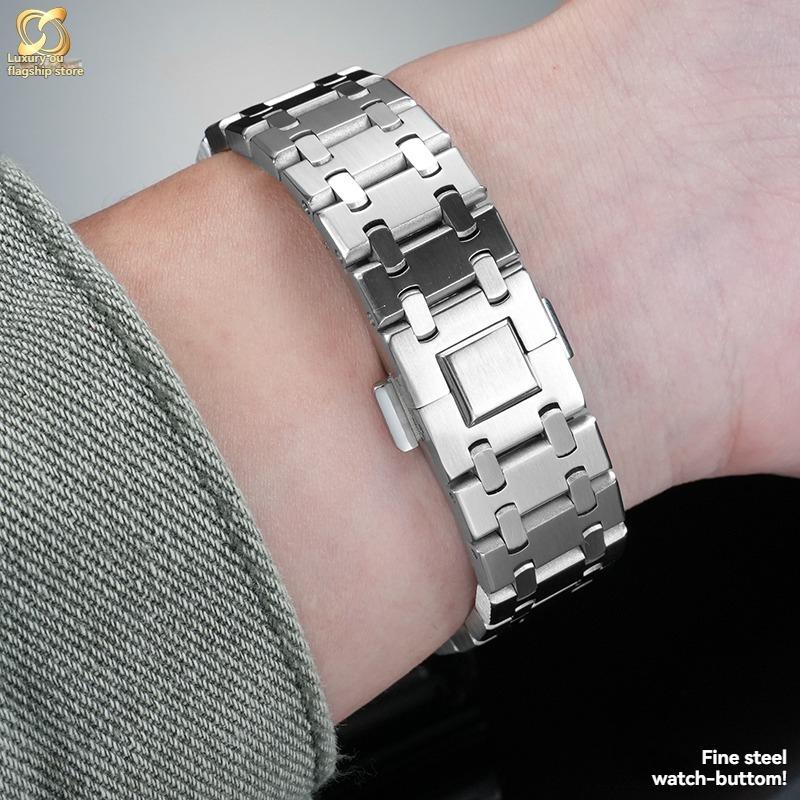 For G-SHOCK Casio Small Silver Block 3459 GMW-B5000 GM-B2100 Series Modified Stainless Steel Men's High Quality Watch Strap