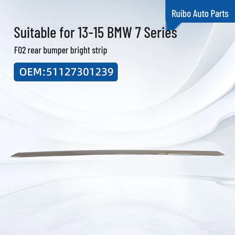 BMW 7 Series F02 Rear Bumper Bright Strip (2013-2015) 13-15 BMW 7 Series F02 Rear Bumper Bright Strip