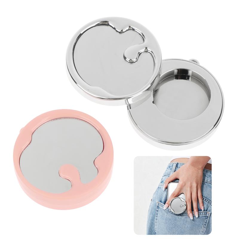 1 Set Round Single Grid Magnetic Plate Empty Eyeshadow Box Replacement For Eyeshadow Distribution & Lipstick Sample Storage
