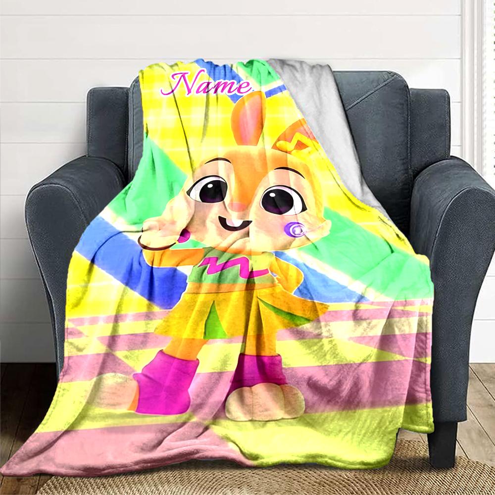 Custom Name Dreamy Friends Adventure blanket for Couch & Bed, Plush Cozy Fuzzy Blanket Super Soft & Warm Blankets for Fall and Winter. 0908125