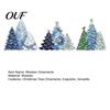 Christmas Gift for Family 3PCS Wooden Tree Ornaments, Stable Base Seasonal Figurines, Tabletop Decor Plentiful Layers Decorations Holiday Living Room