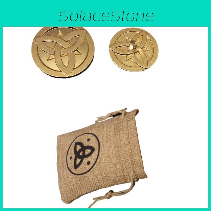 Genshin Impact Mora Gold Coin Set With Cloth Bag High-quality Board Game Currency Props