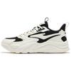 Erke Jiao Ao 2.0 Mesh Leather Splicing Shock Absorbing Non-Slip Wear-Resistant Low-Top Casual Shoes Women Sneakers Black White 52124102101-004