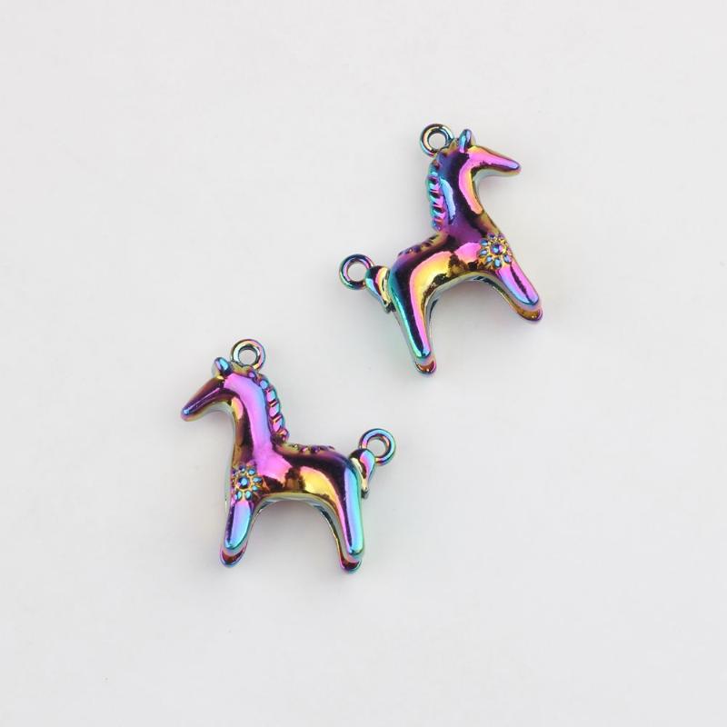 2Pcs Alloy Pony Pendant Animal Horse Charms Diy Necklace Bracelet Earrings Keychain Accessories Handmade Jewelry Making