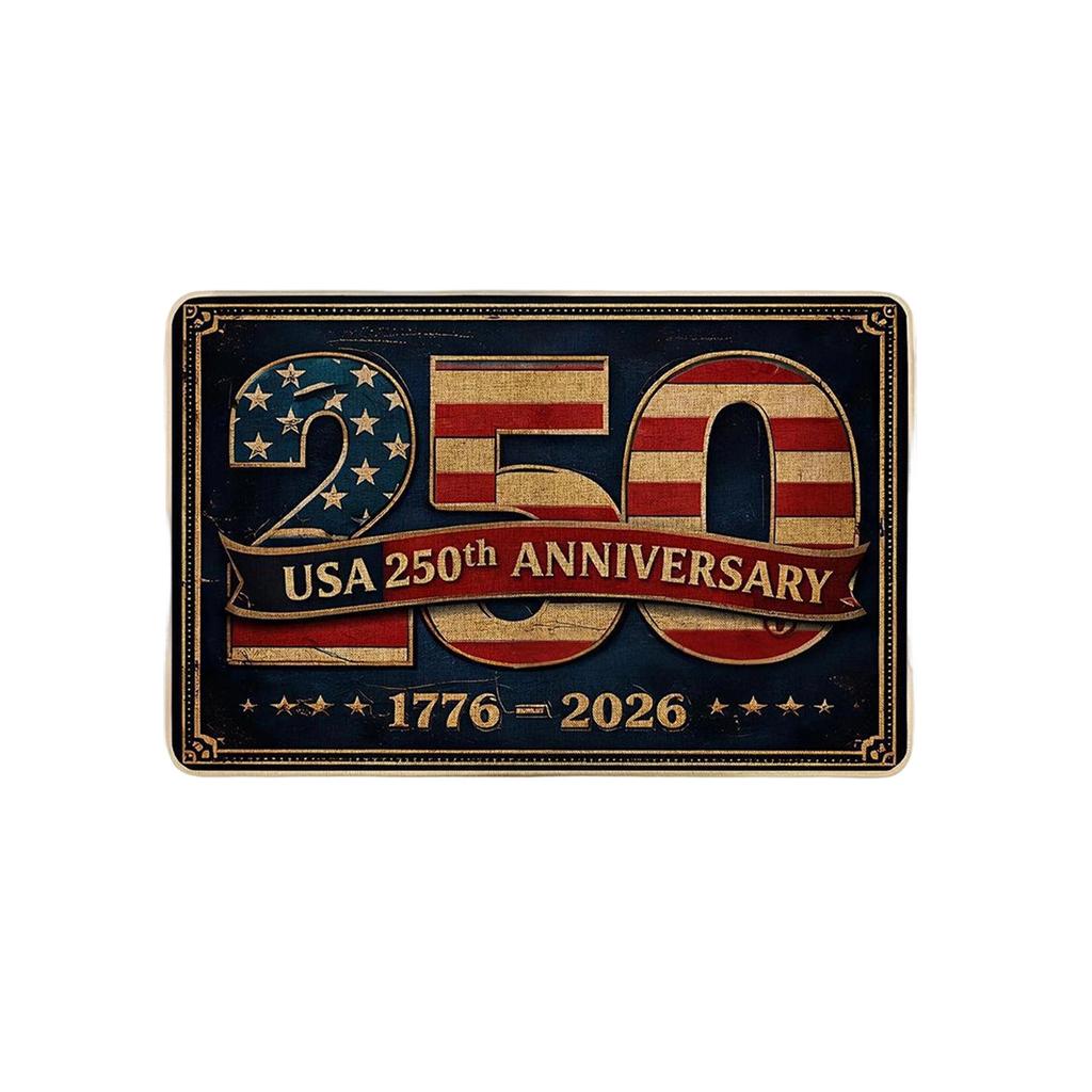 USA 250th Anniversary Doormat Indoor Outdoor Entryway Rug 1776 2026 Durable Non Slip Surface Decorative Floor Mat for Home Office
