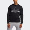 adidas Originals Outline Trf Crw Sweatshirt With Large Logo Print Men Sweatshirt Black ED4687