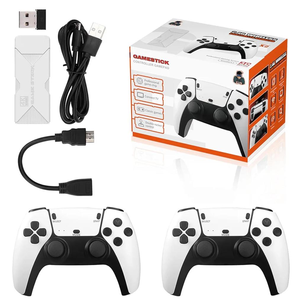 ZWXYVUT Retro Game Stick-2025 GD10 PRO Game Stick Console 2.4G Double Wireless Controller Game 4K 41000 Games 128GB Retro Games Christmas Gift (128G)