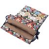Senshishuin Nishijin Brocade Drawstring Bag Colorful Flowers in Full Large (Lined) - Bloom/Navy,