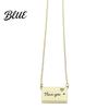 Rectangle Locket Pendant Necklace Photo Memory Alloy Keepsake Gift