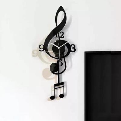 Wanduhr mit Musiknote Dekorative Kunst mit Pendel für Arbeitszimmer Schlafzimmer Café 'S