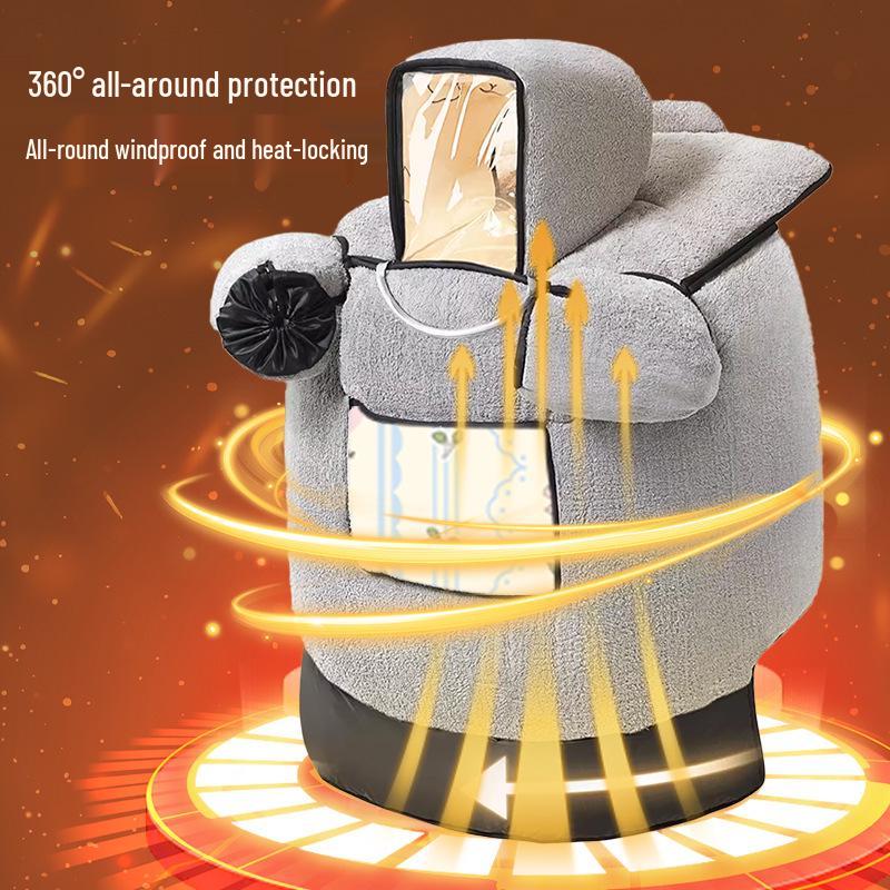 Thickened Windproof Winter Quilt for Electric Car & Motorcycle - Extra Large, Warm, and Coldproof Cover with Widened Shoulder Protection
