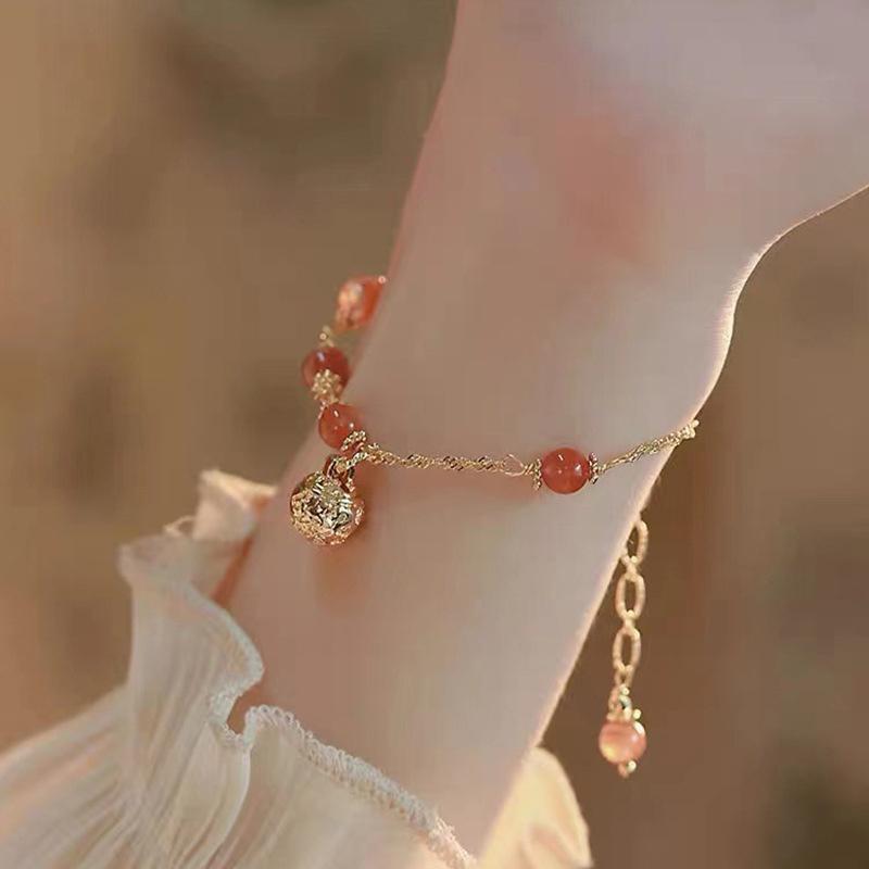 Small And Exquisite Fu Character Lucky Hetian Jade Bracelet Creative All-Match Auspicious Cute Temperament Party Jewelry Gift