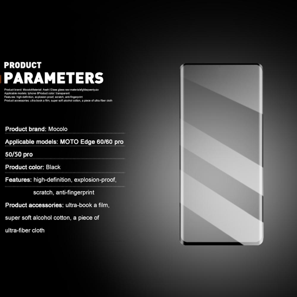 MOCOLO Screen Protector For Motorola Edge 60 5G/60 Pro 5G/60 Fusion 5G/60s 5G/50 5G/50 Pro 5G ,3D Curved Tempered Glass Film