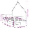 Children s Bed with Drawers White 90x200 cm Solid Pine Wood