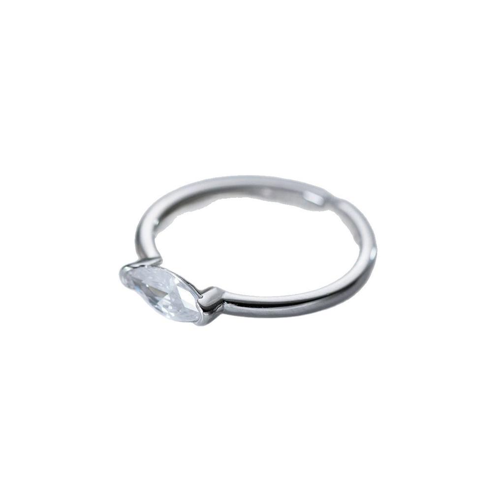 Copper Rings For Women Geometric Fine Jewelry Finger Adjustable Simple Retro Oval Cz Ring For Party Birthday Gift