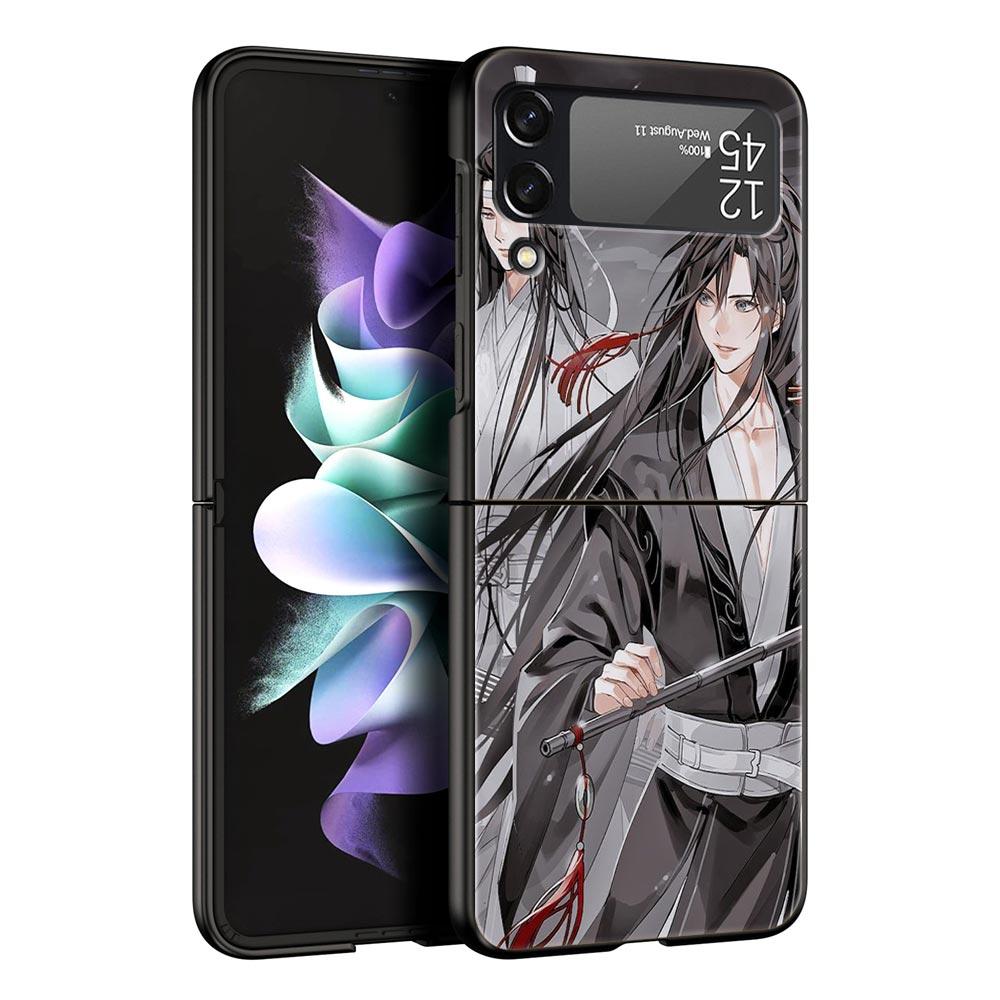 Anime Mo Dao Zu Shi Cute Z Flip 4 Phone Case For Samsung Z Flip 3 5G Black Hard Shell Galaxy ZFlip3 ZFlip5 Cover Folding Luxury