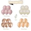 40pcs 10 Inch Blush Champagne Gold Latex Balloons Sand White Nude Latex Ballon for Birthday Party Wedding Baby Shower Decoration