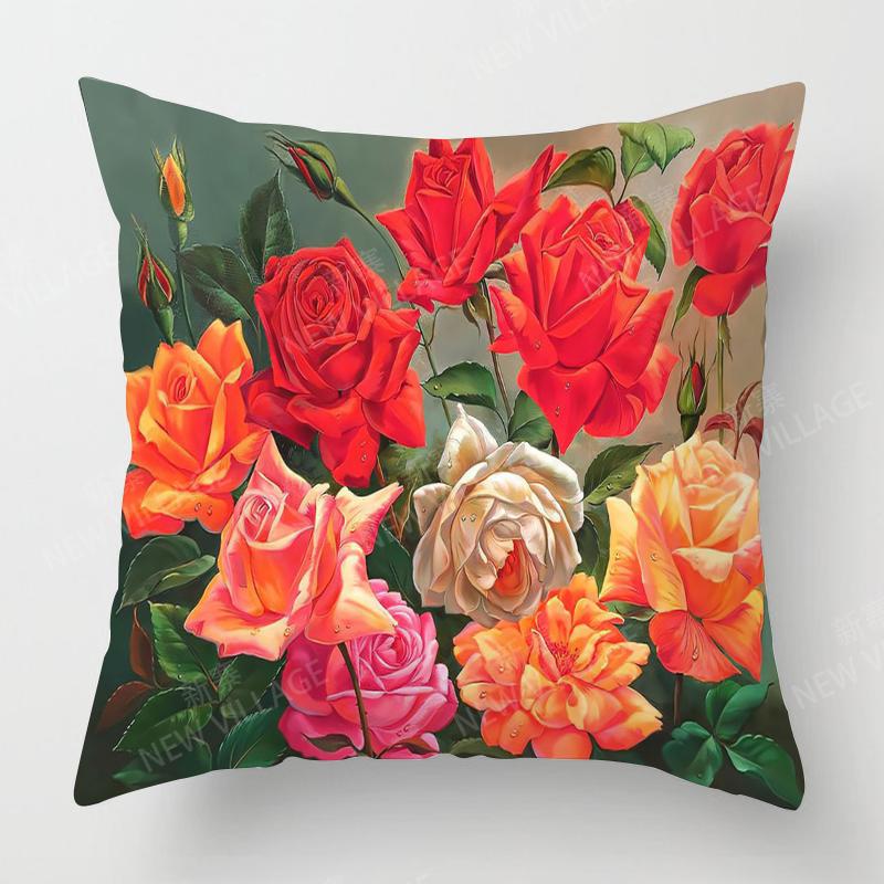 Decoração de sala de estar em casa Capas de almofada Estilo pintura a óleo vintage Capa de almofada decorativa 45*45 fronha 40x40cm 50x50 45x45