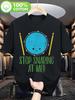 Casual Loose Fit Graphic Tshirt - Stop Snaring At Me! Fun...
