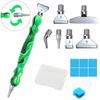 Resin Diamond Paint Brush Kit with 6 Interchangeable Tips, DIY 5D Diamond Art Tool Set - Multifunctional Accessory