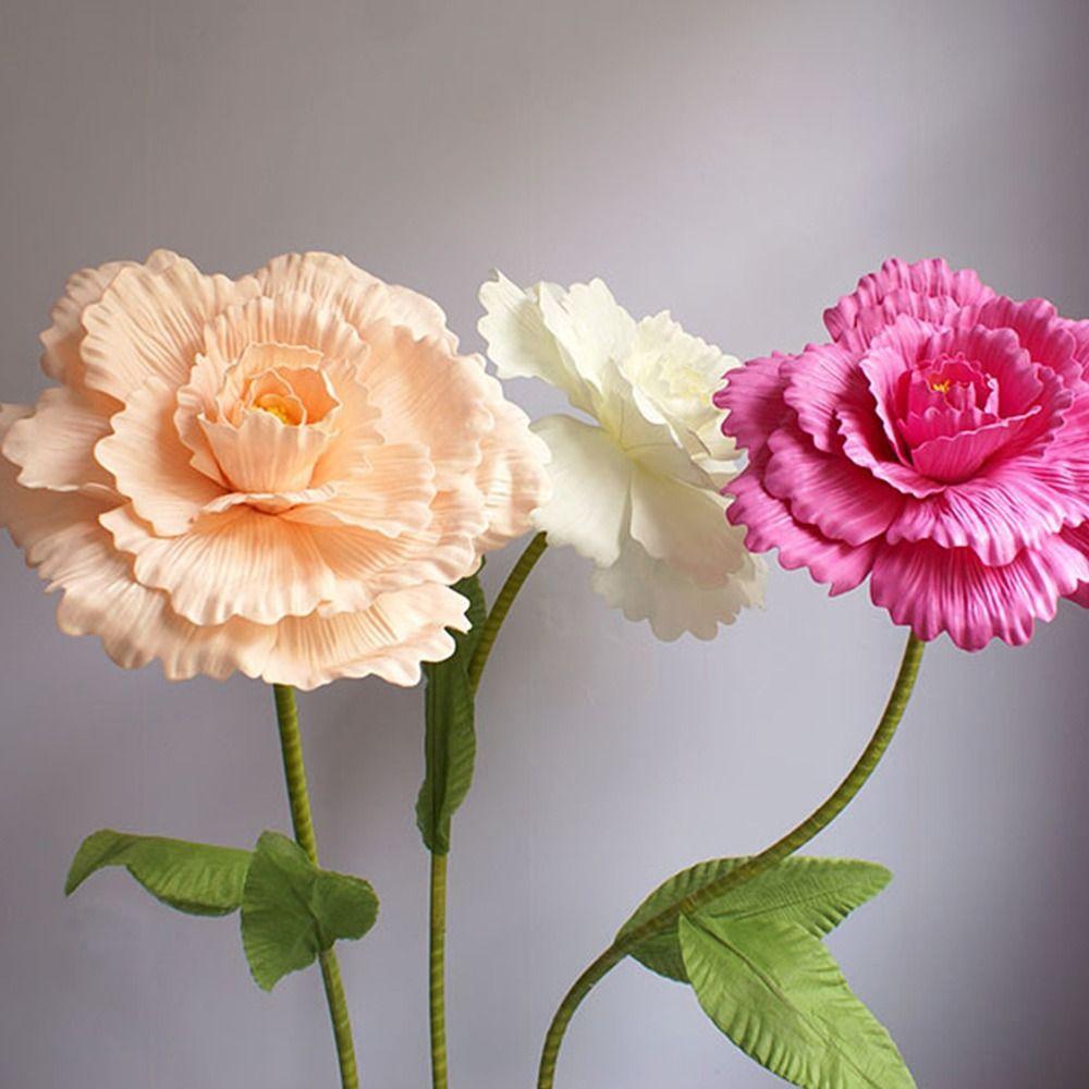 Stor Storlek Jätte Fotorekvisita PE-Skum Falska Blommor NY Rosbakgrund Väg