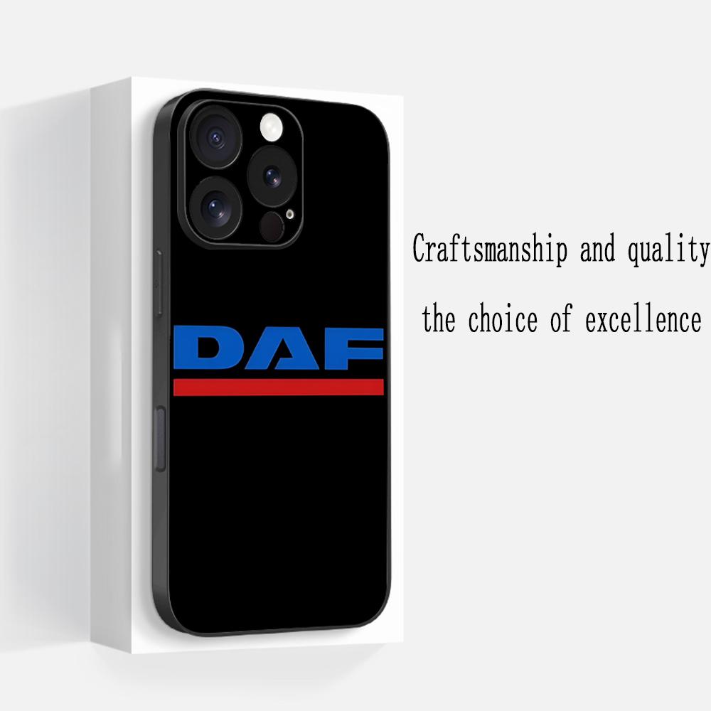 D-dafs Logo Car Logo Fashion Pattern Phone Case For iPhone 17 16 E 15 14 13 12 Plus Mini Pro Max Soft Black Shockproof Cover