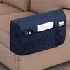 2pcs/set Soft Velvet Sofa Armrest Cover with Pocket Storage Couch Sofa Protector Anti Cat Scratch Handrail Slipcover Towel
