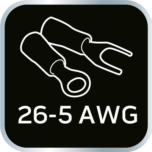 Crimping pliers for CRV end sleeves 230mm, self-adjusting 0.08-16 mm2, AWG 26-5