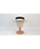 White Navy Line Panama Hat