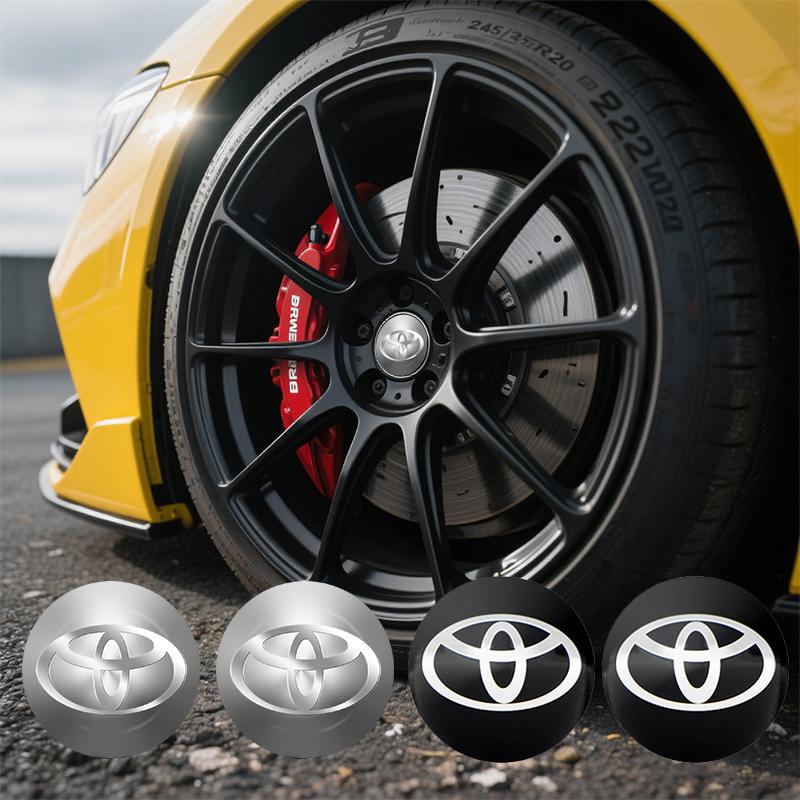 4pcs 56mm Car Wheel Hub Cover Badge Sticker For Toyota TRD Camry Prius Corolla Land Cruiser Sequoia Prado Tundra Venza Crown RS