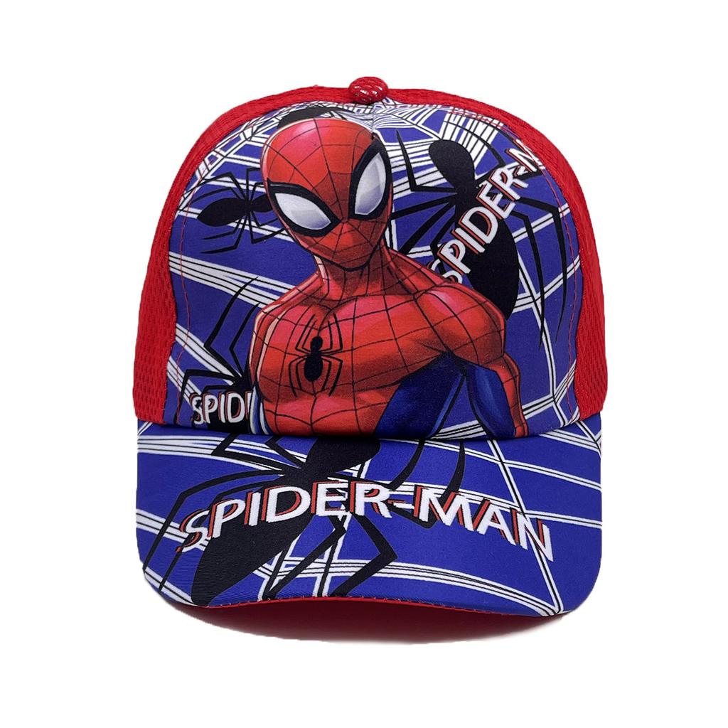 New Spider Cartoon Peripheral Printing Children's Baseball Cap Wide Brim Spring and Summer Cartoon Sun Hat