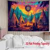 Tribal campfire pattern Digital printing polyester wall tapestry suitable for use in living rooms bedrooms offices bars party