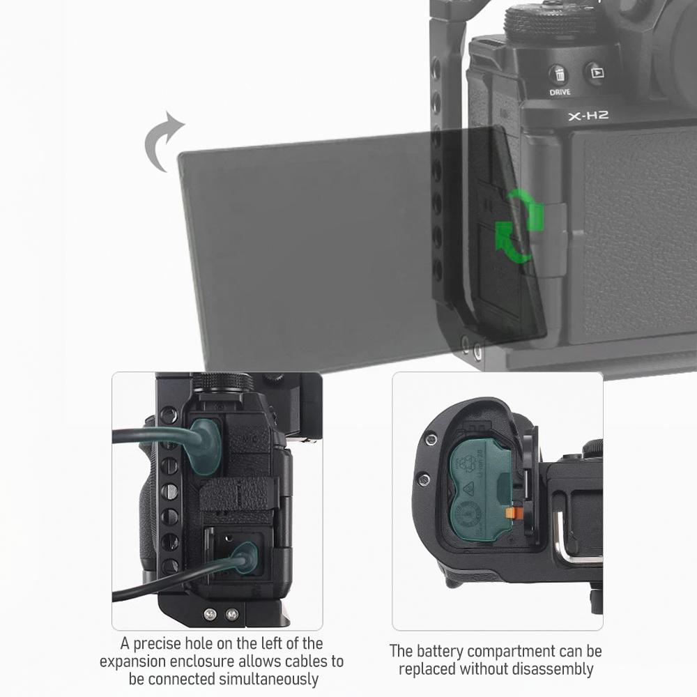 Ochranná klec fotoaparátu JLwin z hliníkové slitiny s otvorem pro magnetický klíč pro montáž do studené patky Četné